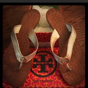 Tory Burch Metallic Gold Sandal